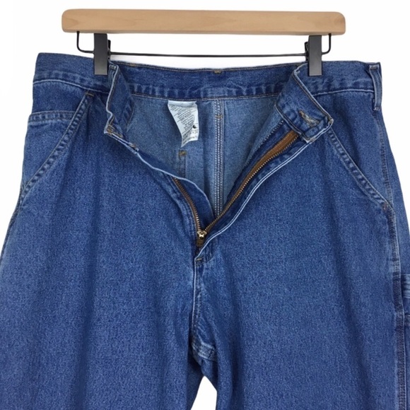 CARHARTT Carpenter Jeans Original Dungaree Fit Painter Denim Cargo Size 34 x 34 - Picture 4 of 9